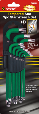 T22985 Набор  Г-образных TORX магн., 9 предметов (T10-T50) T22985 Набор  Г-образных TORX магн., 9 предметов (T10-T50)