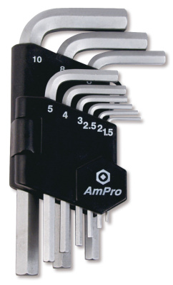 T22926 Набор  Г-образных шестигранников, 9 предмет (1,5-10мм) T22926 Набор  Г-образных шестигранников, 9 предмет (1,5-10мм)