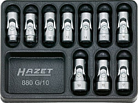 HAZET Набор торцевых 6-гр. головок c карданами в ложементе 3/8, 10 предметов  880G/10